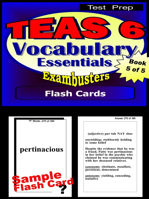 Title details for TEAS V Test Prep Essential Vocabulary - Exambusters Flash Cards - Workbook 5 of 5 by TEAS  6 Exambusters - Wait list
